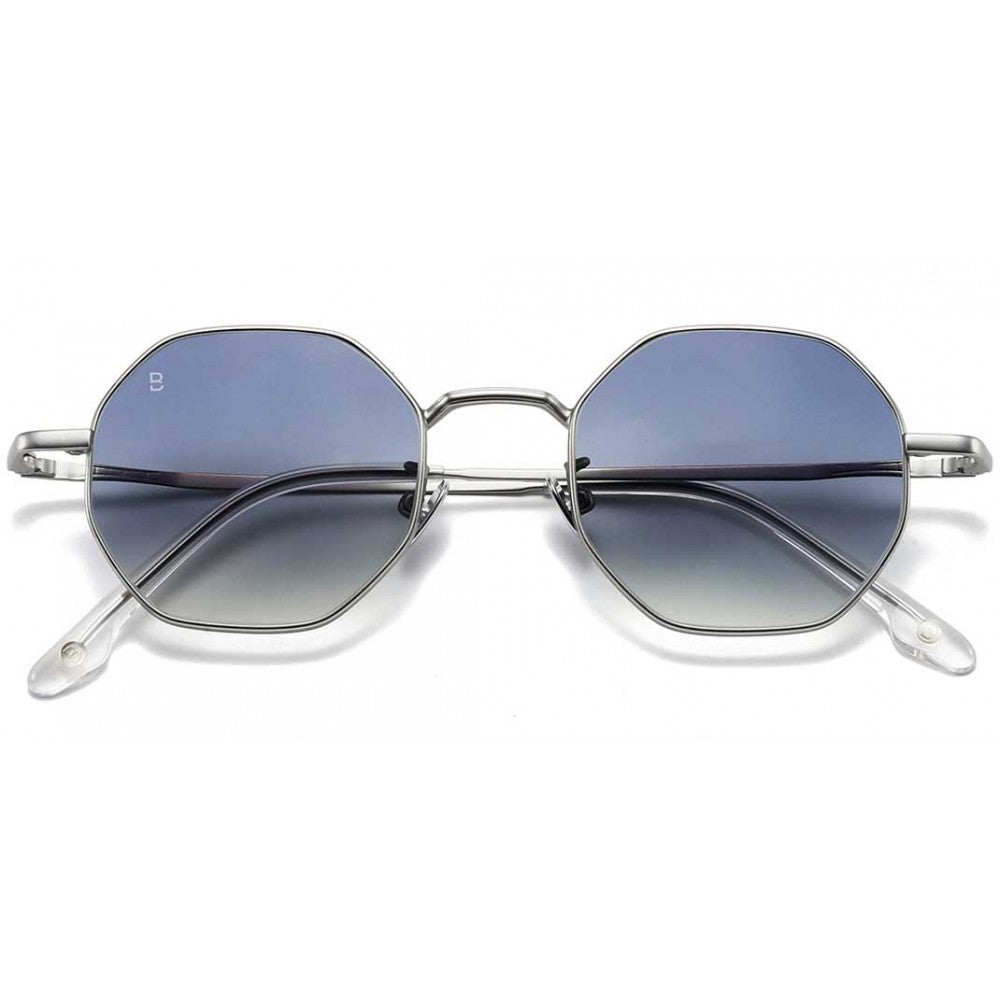 Lunettes de soleil Bali Eyewear Ice, monture argent, verres bleus – vue 3