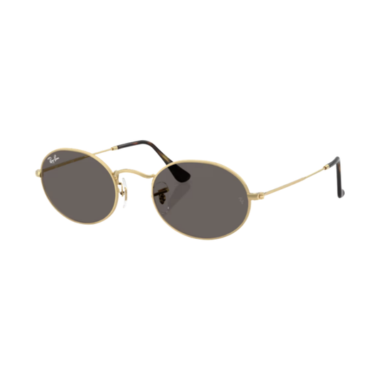 Lunettes de soleil Ray-Ban RB3547N Oval Metal or – vue 2