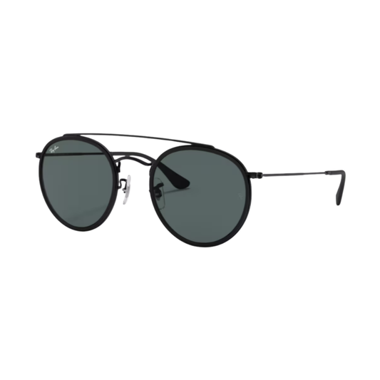 Lunettes de soleil Ray-Ban RB3647N Round Double Bridge noir – vue 2