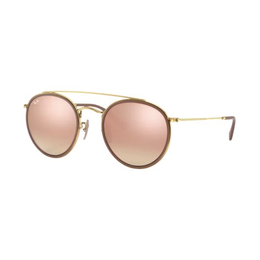 Lunettes de soleil Ray-Ban RB3647N Round Double Bridge or – vue 2