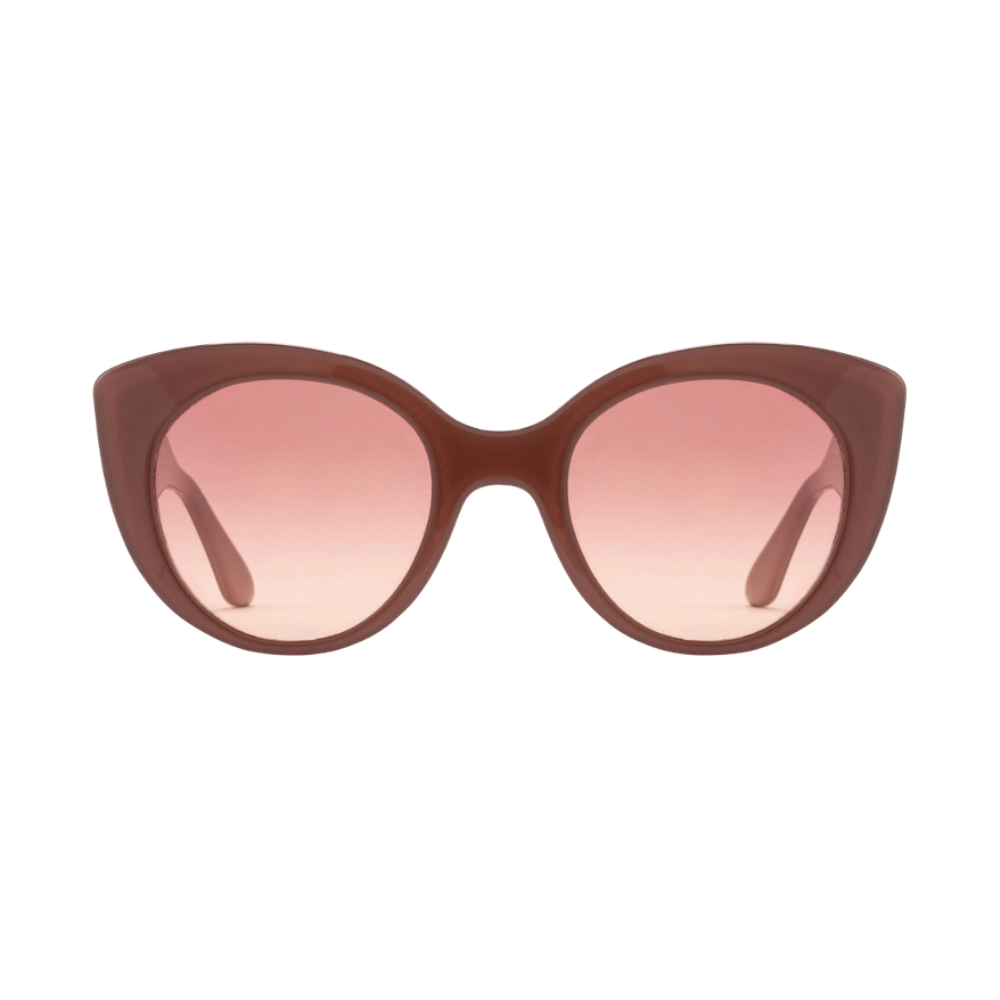 Lunettes de soleil Emmanuelle Khanh Portia brun rosé – vue 1