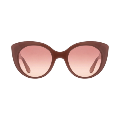Lunettes de soleil Emmanuelle Khanh Portia brun rosé – vue 1