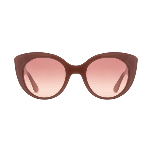 Lunettes de soleil Emmanuelle Khanh Portia brun rosé – vue 1