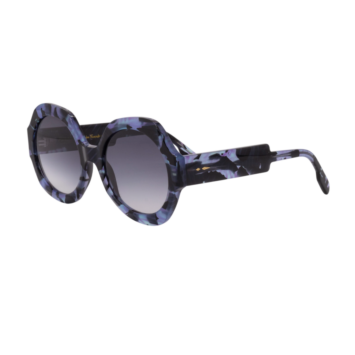 Lunettes de soleil Paname Guenièvre écaille bleue – vue 2