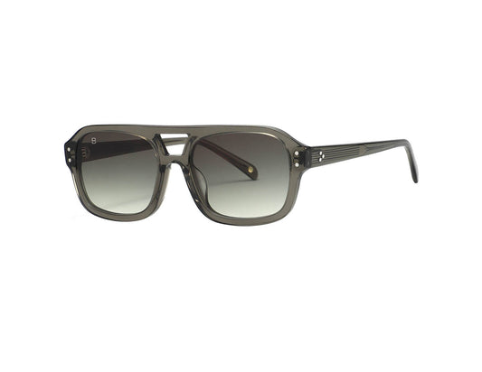 Lunettes de soleil Bali Lenox gris transparent verres verts - GiuGiu Opticiens