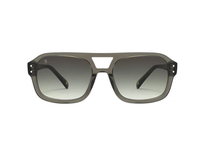 Lunettes de soleil Bali Lenox gris transparent verres verts - GiuGiu Opticiens