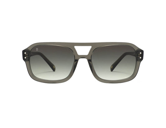 Lunettes de soleil Bali Lenox gris transparent verres verts - GiuGiu Opticiens