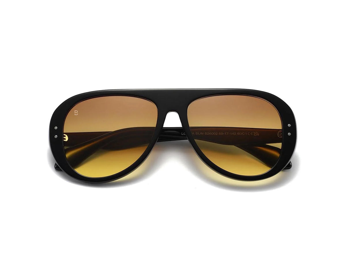 Lunettes de soleil Bali Eyewear Lorna, monture noire, verres marron – vue 3