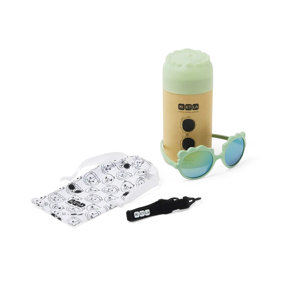 Lunettes de soleil bébé Ki ET LA Lion vert sauge – vue 6
