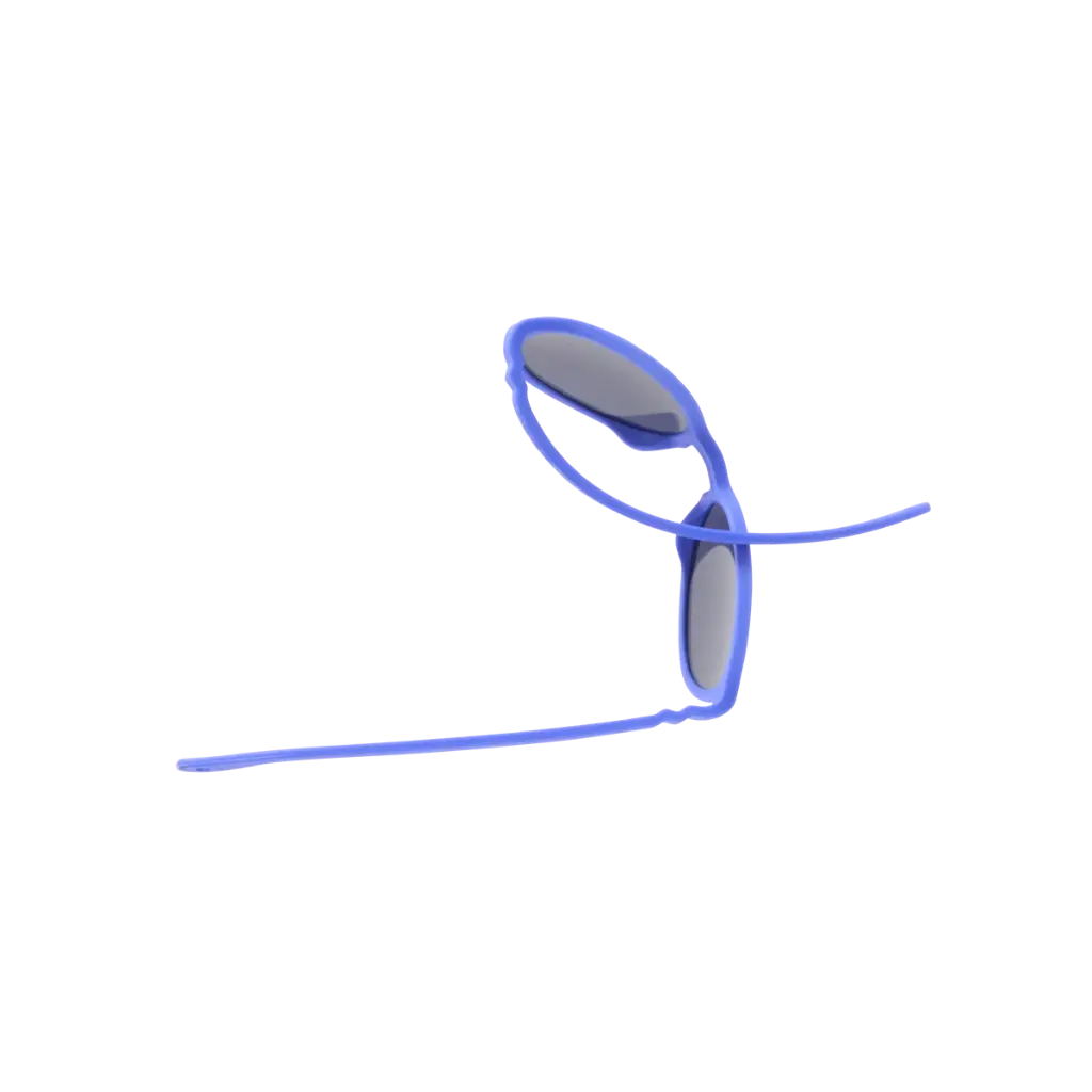 Lunettes de soleil bébé Ki ET LA Wazz bleu intense – vue 5