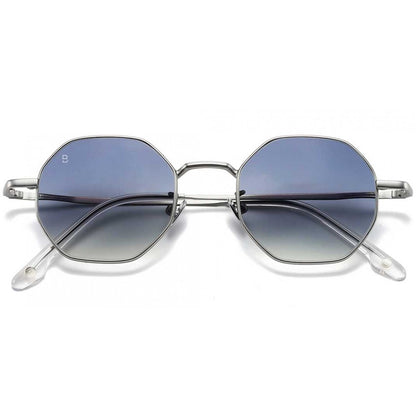 Lunettes de soleil Bali Eyewear Ice, monture argent, verres bleus – vue 3