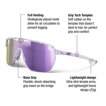 Lunettes de soleil Julbo Frequency blanc – vue 5
