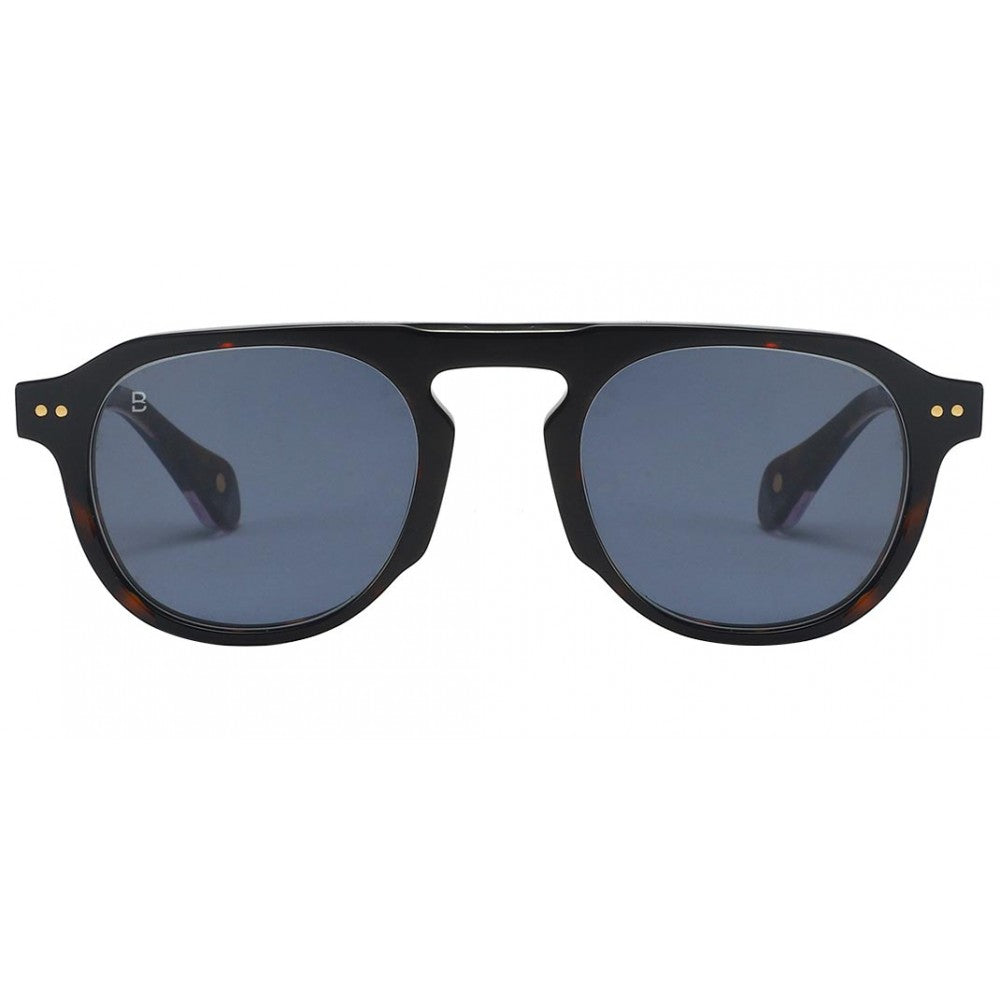 Lunettes de soleil Bali Eyewear Kingston, monture écaille, verres bleus