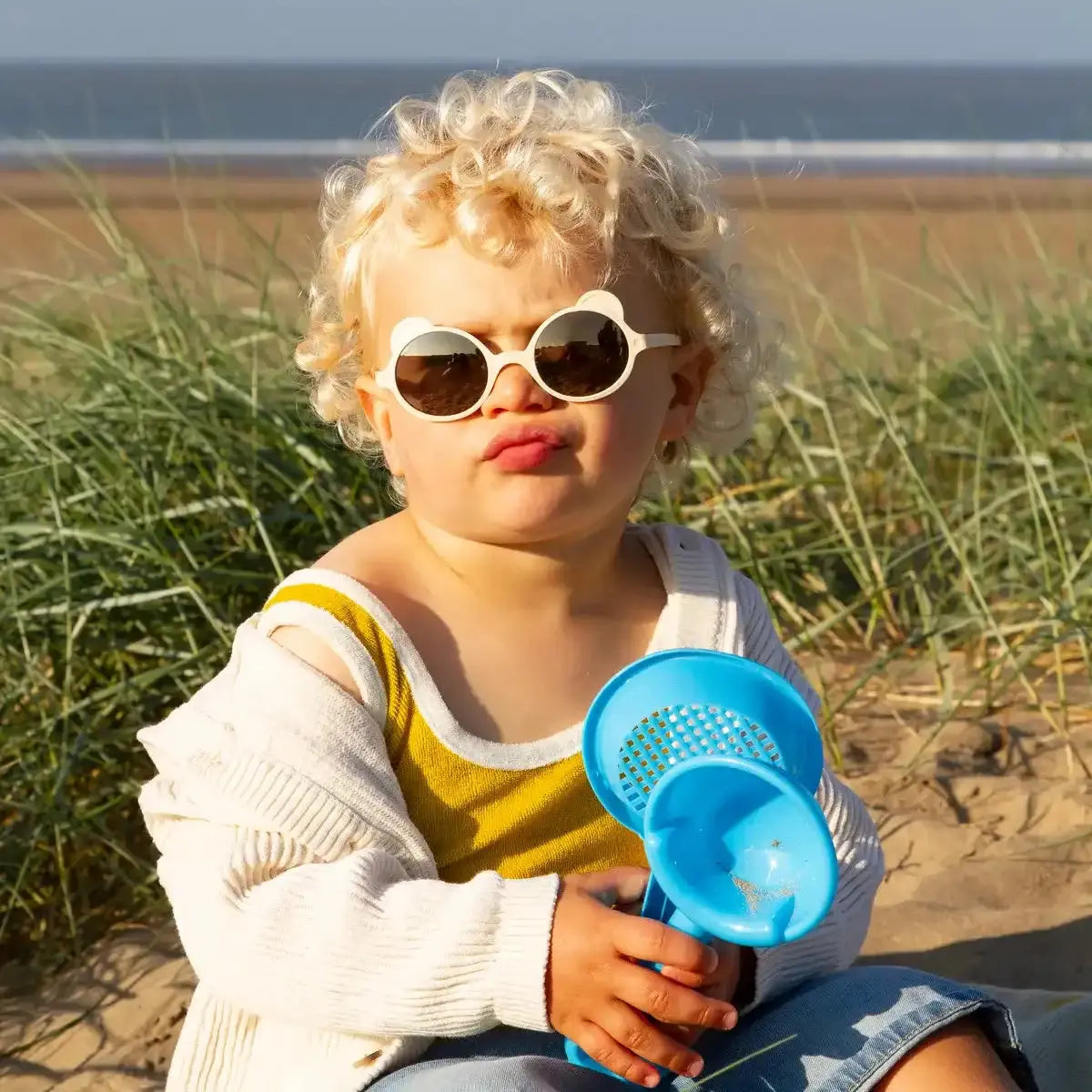 Lunettes de soleil bébé Ki ET LA Ourson crème – vue 7