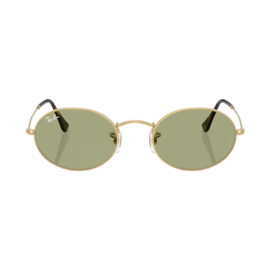 Lunettes de soleil Ray-Ban RB3547N Oval Metal or – vue 1