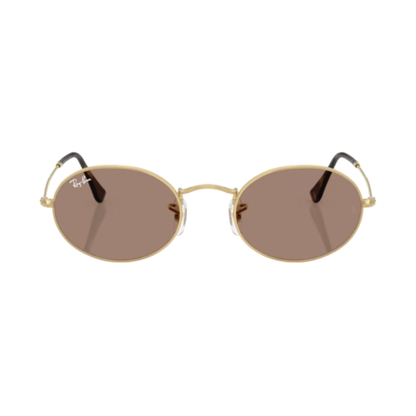 Lunettes de soleil Ray-Ban RB3547N Oval Metal or – vue 1
