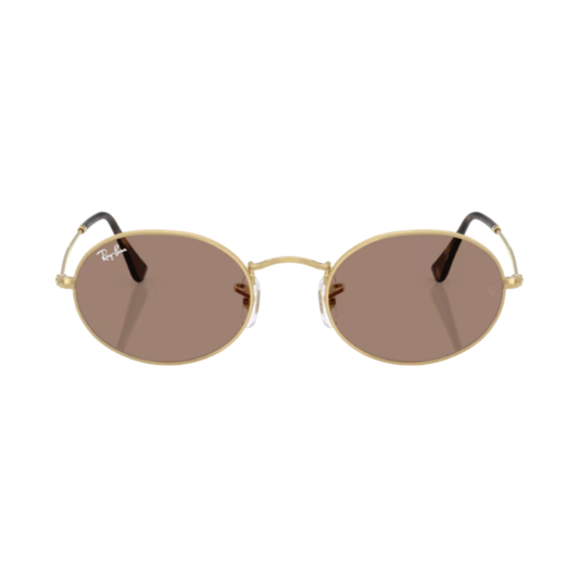 Lunettes de soleil Ray-Ban RB3547N Oval Metal or – vue 1