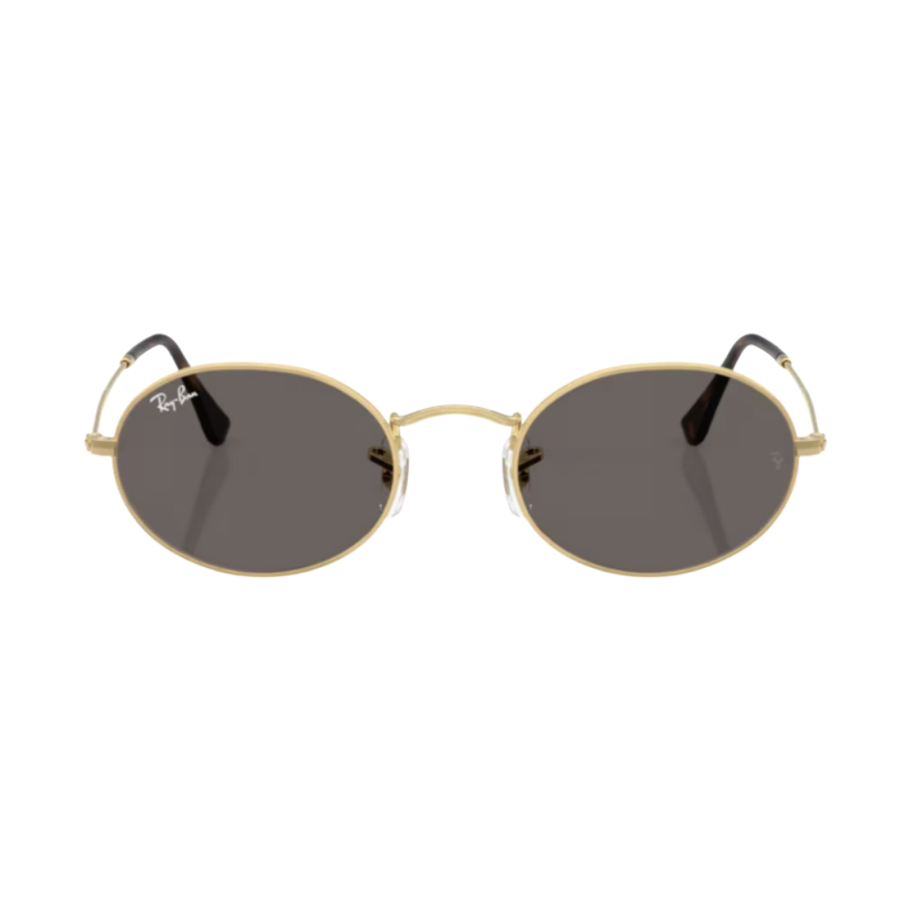 Lunettes de soleil Ray-Ban RB3547N Oval Metal or – vue 1