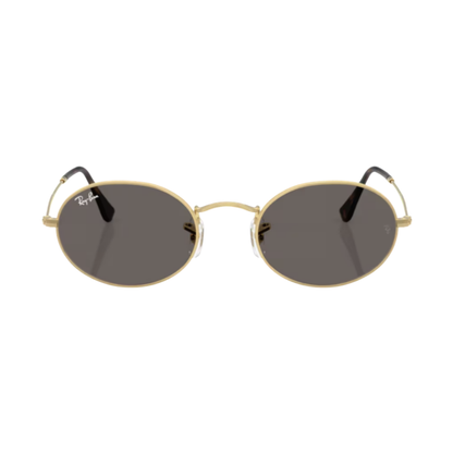 Lunettes de soleil Ray-Ban RB3547N Oval Metal or – vue 1