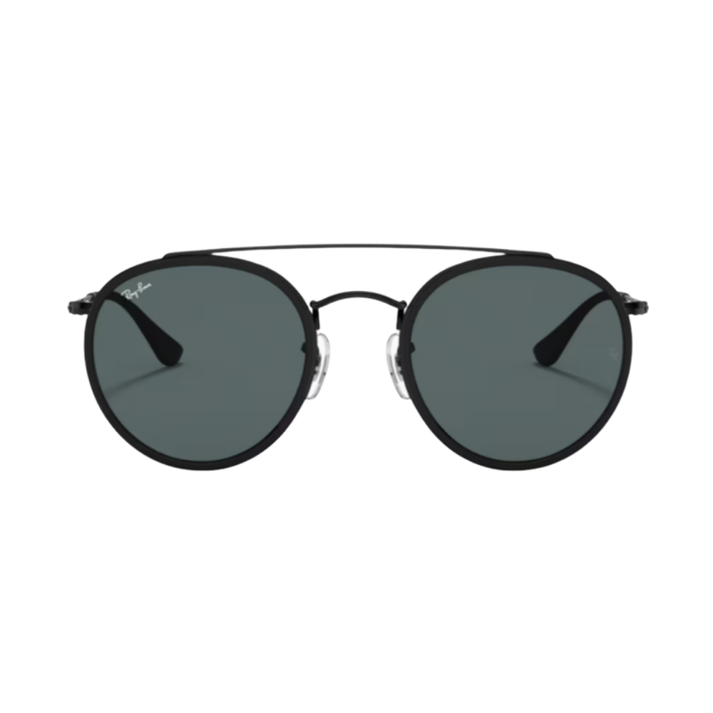 Lunettes de soleil Ray-Ban RB3647N Round Double Bridge noir – vue 1