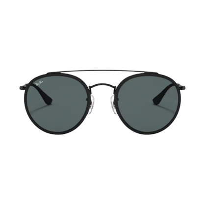 Lunettes de soleil Ray-Ban RB3647N Round Double Bridge noir – vue 1