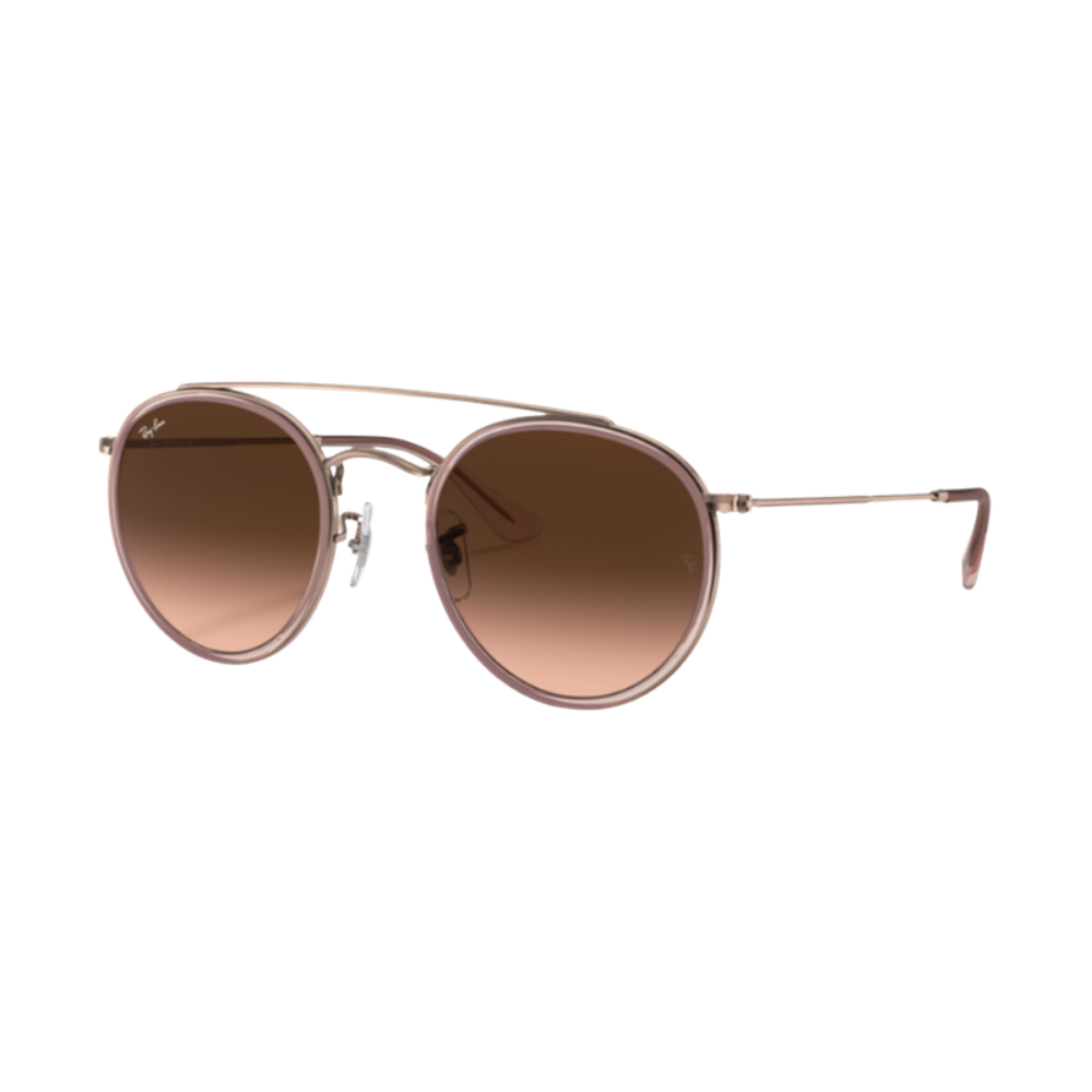 Lunettes de soleil Ray-Ban RB3647N Round Double Bridge cuivre – vue 2