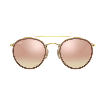 Lunettes de soleil Ray-Ban RB3647N Round Double Bridge or – vue 1