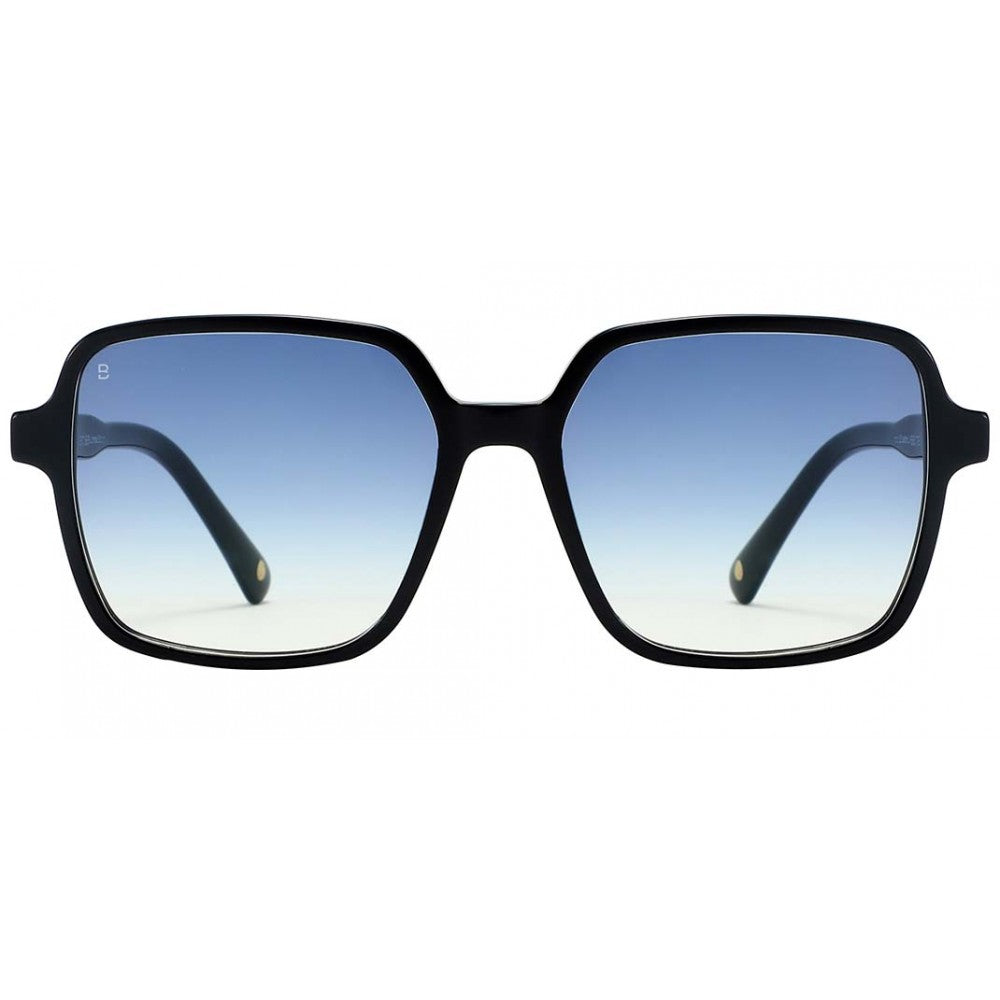 Lunettes de soleil Bali Eyewear X Venise, monture noire, verres bleus