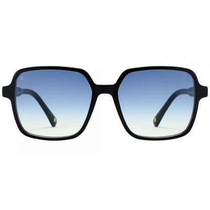 Lunettes de soleil Bali Eyewear X Venise, monture noire, verres bleus