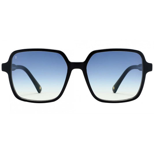 Lunettes de soleil Bali Eyewear X Venise, monture noire, verres bleus